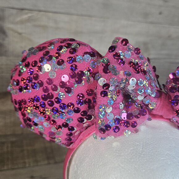 Pink Sequin Minnie Mouse Ears Disney Ears Handmade - Picture 4 of 5